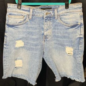 Forever 21 Light Washed Blue Jean Shorts